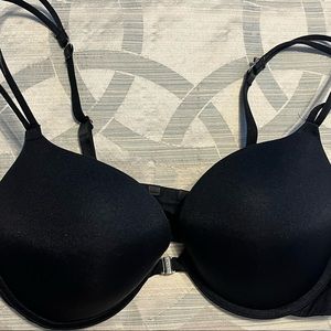 La Senza Front Closure Padded Push Up Bra - D34 Black